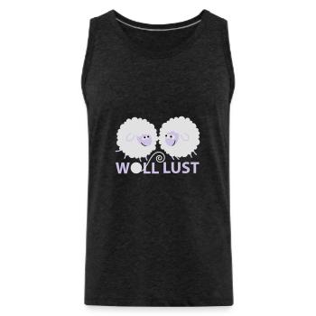 Woll Lust - Männer Premium Bio Tank Top - Anthrazit - Vorne - Alexander (188cm)