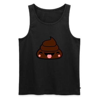 Young, cute, cute, kack, kacka, shit, heaps, pile, - Men's Premium Organic Tank Top - black - Front - AI Model Male 178 light (178cm)