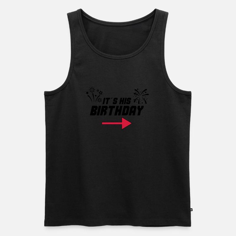 its_his_birthday_002 - Männer Premium Bio Tank Top - Schwarz