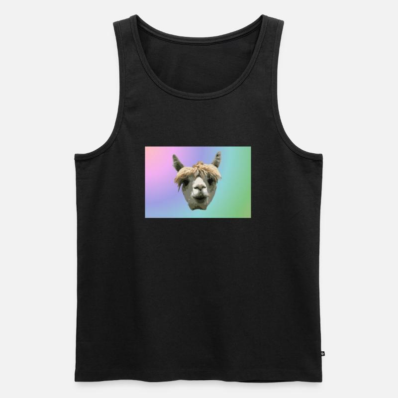 brotdose lama - Männer Premium Bio Tank Top - Schwarz