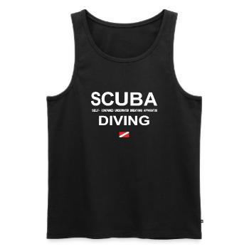 SCUBA DIVING Abbreviation Meaning Diver Gift - Men's Premium Organic Tank Top - black - Front - AI Model Male 178 light (178cm)