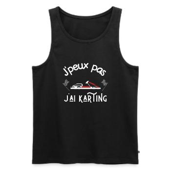 J'peux pas j'ai karting. - Débardeur bio Premium Homme - noir - Devant - Michal (187cm)
