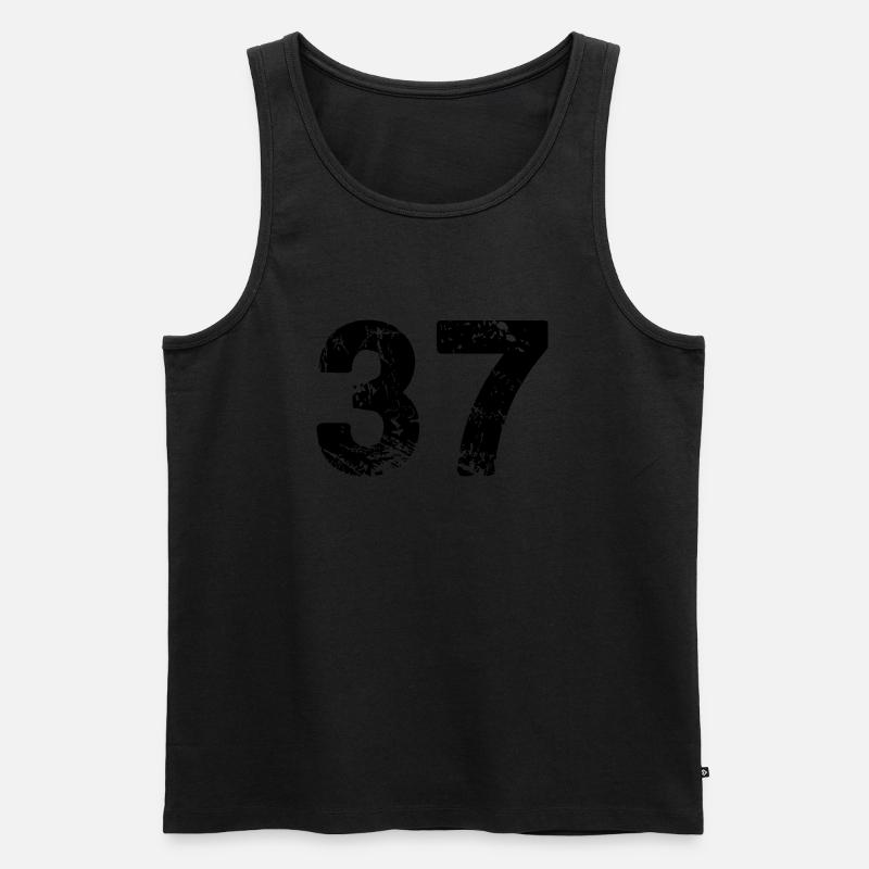 37 - Männer Premium Bio Tank Top - Schwarz