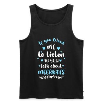 Zoo Nature Predator Surikate - Men's Premium Organic Tank Top - black - Front - AI Model Male 178 light (178cm)