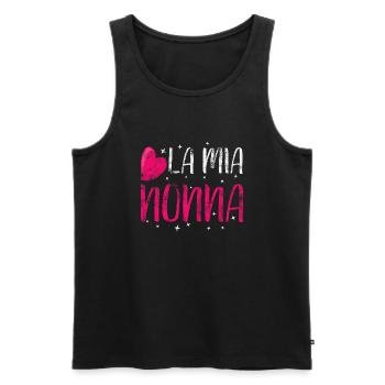 ich liebe meine Oma Geschenk Amo la mia donna - Männer Premium Bio Tank Top - Schwarz - Vorne - AI Model Male 178 light (178cm)