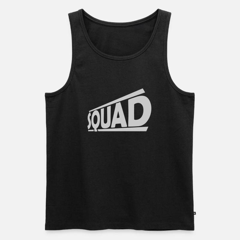 Logo Squad Team Design - Männer Premium Bio Tank Top - Schwarz