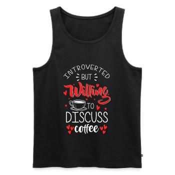Coffee Coffee Lovers Coffee Drinkers - Men's Premium Organic Tank Top - black - Front - AI Model Male 178 light (178cm)