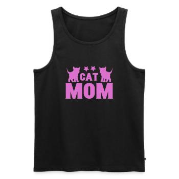 Cats Mama Cats Grandma Grandmother Mother Mom Cat - Men's Premium Organic Tank Top - black - Front - AI Model Male 178 light (178cm)