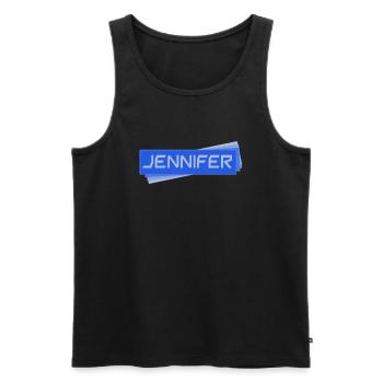 Name tag JENNIFER Jennifer - Men's Premium Organic Tank Top - black - Front - AI Model Male 178 light (178cm)