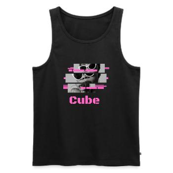 Sonnenbrille "Pink" Cube - Männer Premium Bio Tank Top - Schwarz - Vorne - AI Model Male 178 light (178cm)