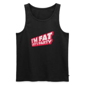 im fat lets party - Männer Premium Bio Tank Top - Schwarz - Vorne - AI Model Male 178 light (178cm)