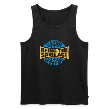 being old people age - Männer Premium Bio Tank Top - Schwarz - Vorne - Michal (187cm)
