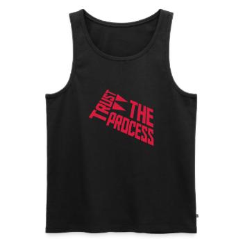 trust the process Quote - Men's Premium Organic Tank Top - black - Front - AI Model Male 178 light (178cm)