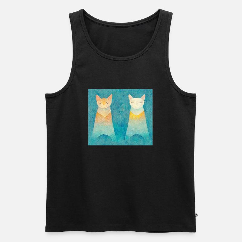 Zwei Mimir (Meme) - Männer Premium Bio Tank Top - Schwarz