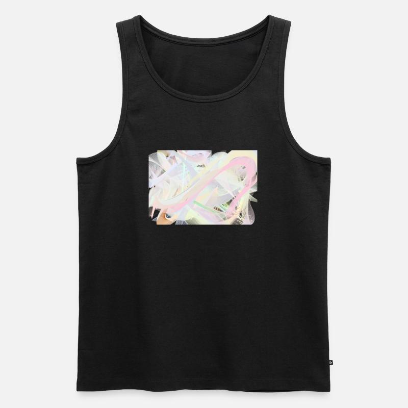 Pastell - Männer Premium Bio Tank Top - Schwarz