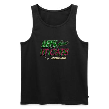 kitten cool aww funny quote rainbow cat persian - Men's Premium Organic Tank Top - black - Front - Michal (187cm)