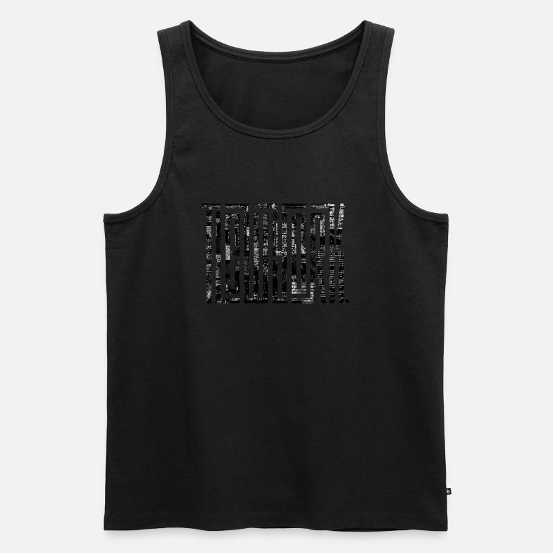 New Yorker Briefe - Männer Premium Bio Tank Top - Schwarz