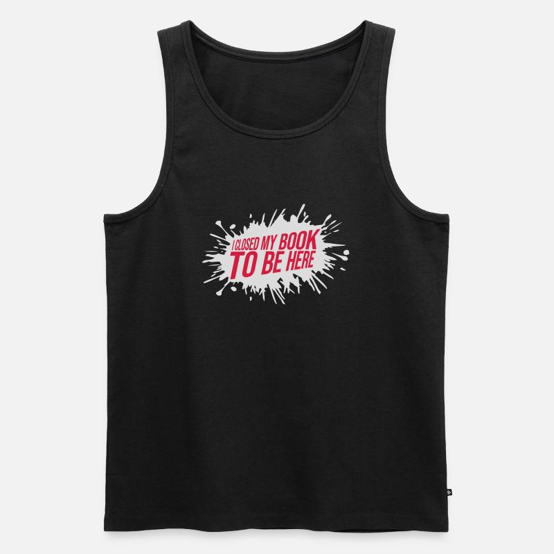 I closed my book - Männer Premium Bio Tank Top - Schwarz
