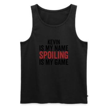 Kevin ist mein Name Spoiling ist mein Spiel - Männer Premium Bio Tank Top - Schwarz - Vorne - AI Model Male 178 light (178cm)