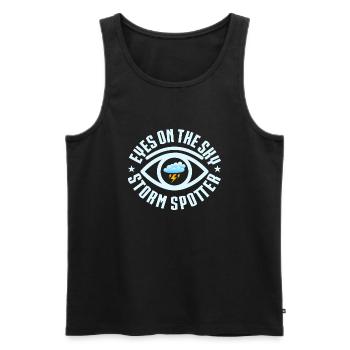 Eyes On The Sky - Storm Spotter Meteorology Weath - Débardeur bio Premium Homme - noir - Devant - Michal (187cm)