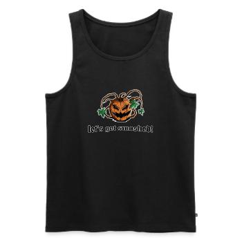 pumpkin kürbis let's get smashed! lustiger spruch - Männer Premium Bio Tank Top - Schwarz - Vorne - Michal (187cm)