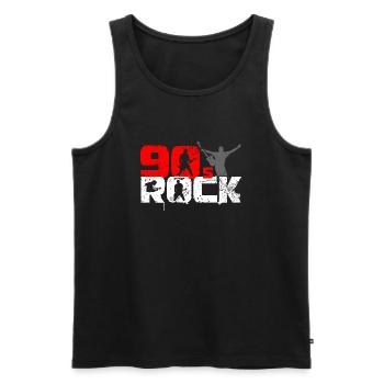 Fan de musique rock vintage des années 90 - Débardeur bio Premium Homme - noir - Devant - AI Model Male 178 light (178cm)