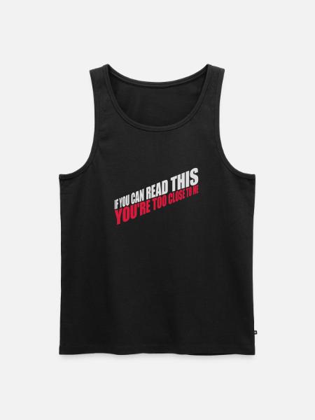 too close to me - Men's Premium Organic Tank Top - black
