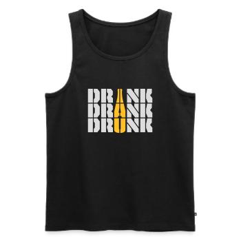 drink drank drunk Zitat - Männer Premium Bio Tank Top - Schwarz - Vorne - AI Model Male 178 light (178cm)