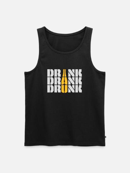 drink drank drunk Zitat - Männer Premium Bio Tank Top - Schwarz