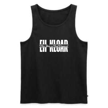 Mei Bier is ned deppat mundl Merkatz Wiener - Männer Premium Bio Tank Top - Schwarz - Vorne - Michal (187cm)