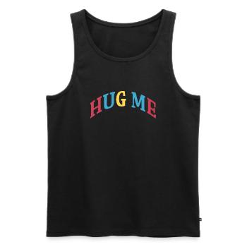 hug me - Männer Premium Bio Tank Top - Schwarz - Vorne - Michal (187cm)