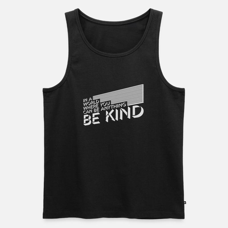 you can be kind - Männer Premium Bio Tank Top - Schwarz