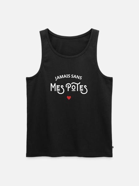 Jamais sans mes potes - Débardeur bio Premium Homme - noir