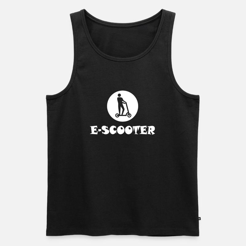 E-Scooter E-Roller Scooter - Männer Premium Bio Tank Top - Schwarz