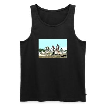 BMX - Men's Premium Organic Tank Top - black - Front - Michal (187cm)