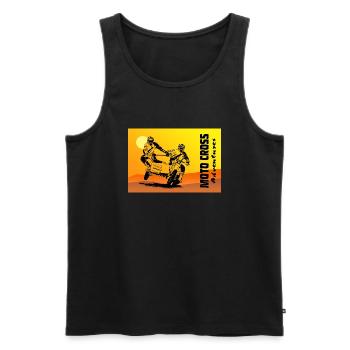 Sidecarcross - Sidecar Moto Cross - Men's Premium Organic Tank Top - black - Front - AI Model Male 178 light (178cm)