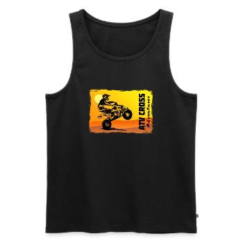Quad Racing - ATV Racer - Männer Premium Bio Tank Top - Schwarz - Vorne - Michal (187cm)