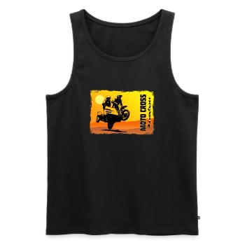 Sidecarcross - Sidecar Moto Cross - Men's Premium Organic Tank Top - black - Front - AI Model Male 178 light (178cm)