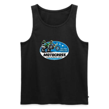 Moto Cross - Motocross - Supercross - Men's Premium Organic Tank Top - black - Front - Michal (187cm)