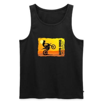 Moto Cross - Motocross - Supercross - Men's Premium Organic Tank Top - black - Front - Michal (187cm)