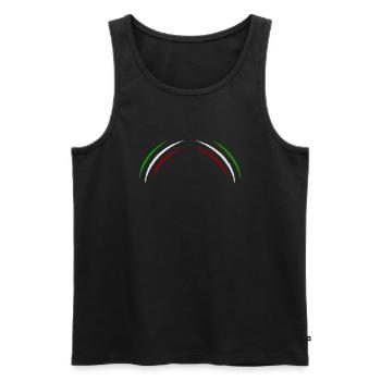 Griffes Italie 2 - Débardeur bio Premium Homme - noir - Devant - Michal (187cm)