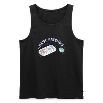Beste Freunde - Männer Premium Bio Tank Top - Schwarz - Vorne - AI Model Male 178 light (178cm)