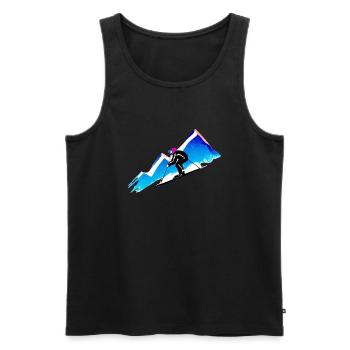 Skiing Ski Ski Outfit Ski Design Skifahrer - Men's Premium Organic Tank Top - black - Front - AI Model Male 178 light (178cm)