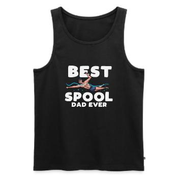 best spool dad ever Design for a swimming dad fan - Men's Premium Organic Tank Top - black - Front - Michal (187cm)