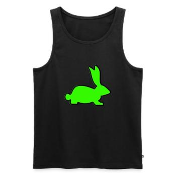 Rabbit - Men's Premium Organic Tank Top - black - Front - Michal (187cm)