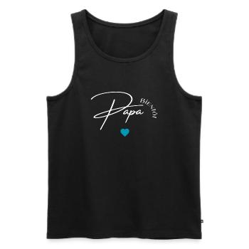 Bientôt papa - Débardeur bio Premium Homme - noir - Devant - AI Model Male 178 light (178cm)