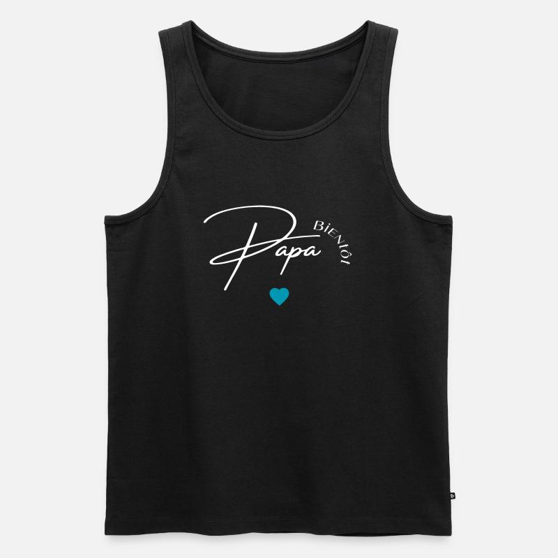 Bald Vater - Männer Premium Bio Tank Top - Schwarz