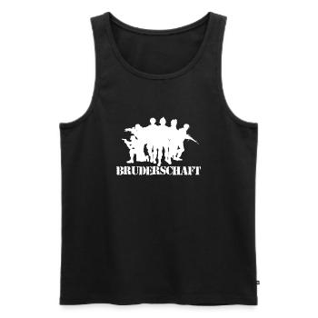 Veteran Bundeswehr Soldat Krieger Kameradschaft - Männer Premium Bio Tank Top - Schwarz - Vorne - Michal (187cm)