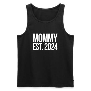 Maman EST 2024 - Débardeur bio Premium Homme - noir - Devant - AI Model Male 178 light (178cm)