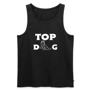 TOP DOG - Männer Premium Bio Tank Top - Schwarz - Vorne - Michal (187cm)